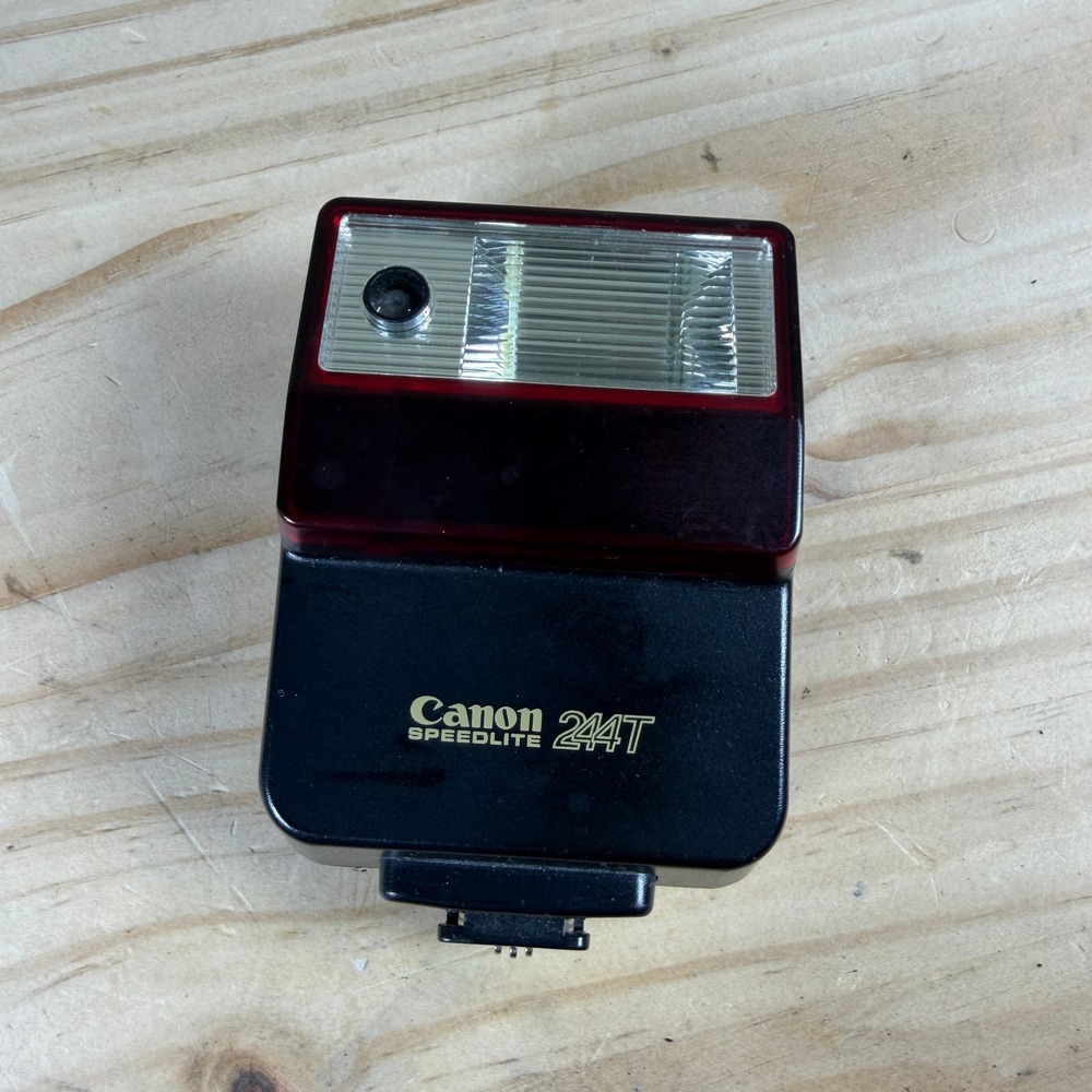Canon Speedlite 244T External Camera Flash Black Vintage 3624